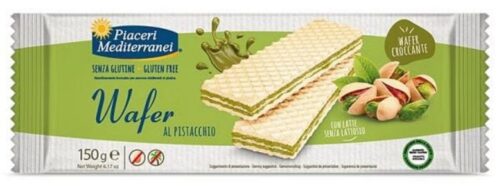 WAFER AL PISTACCHIO - PIACERI MEDITERRANEI - SENZA GLUTINE - SENZA LATTOSIO